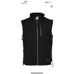 RedHead Men's Black Fleece Vest with Zipper Pockets